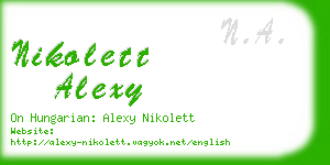 nikolett alexy business card